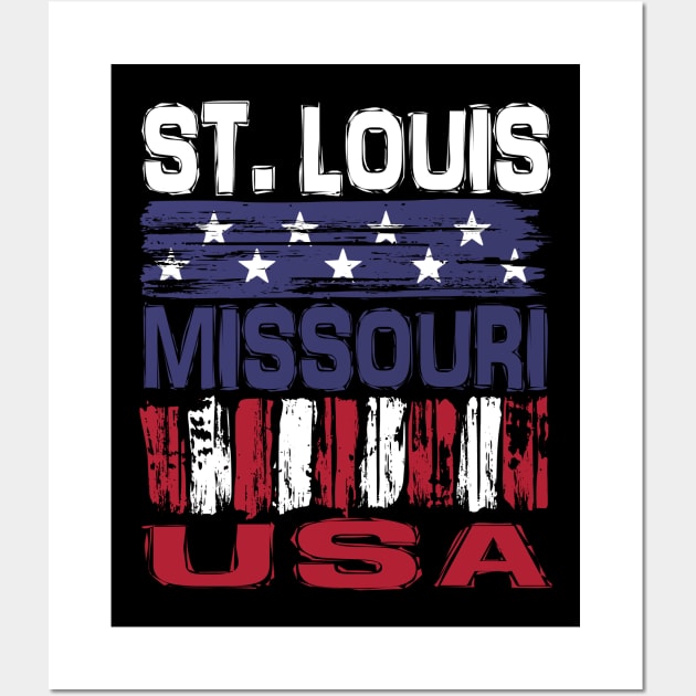 St Louis Missouri USA T-Shirt Wall Art by Nerd_art